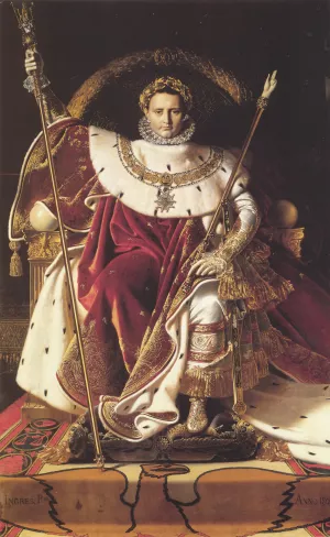 Napoleon I on His Imperial Throne by Jean-Auguste-Dominique Ingres Oil Painting
