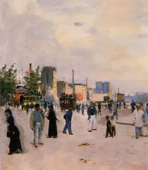 A Morning Stroll by Jean Beraud Oil Painting