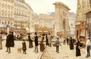 Le Boulevard St. Denis, Paris by Jean Beraud Oil Painting