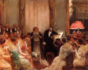 Le Concert Prive by Jean Beraud Oil Painting