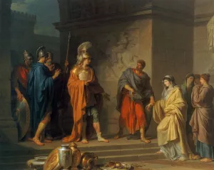 La Generosite De Scipio by Jean-Charles-Nicaise Perrin Oil Painting