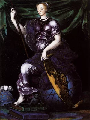 Marguerite de France as Minerva by Jean De Court Oil Painting