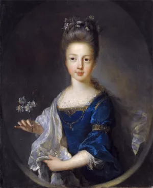 Portrait of Princess Louisa Maria Theresa Stuart by Jean Francois De Troy Oil Painting