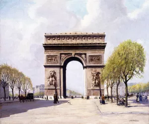 The Arc de Triomphe by Jean-Francois Raffaelli Oil Painting