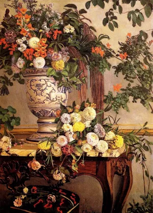 Flowers Oil painting by Frederic Bazille