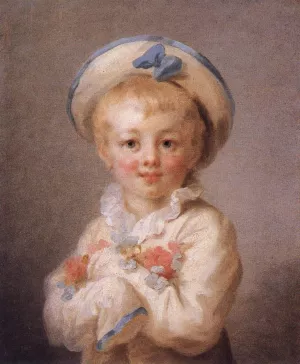 A Boy as Pierrot by Jean-Honore Fragonard Oil Painting