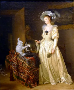 The Angora Cat by Jean-Honore Fragonard Oil Painting