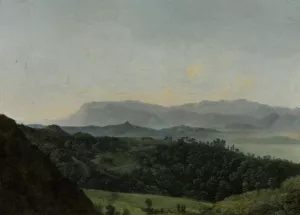 Extensive Mountainous Landscape by Jean-Joseph-Xavier Bidauld Oil Painting