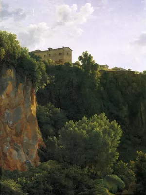 Gorge at Civita Castellana by Jean-Joseph-Xavier Bidauld Oil Painting
