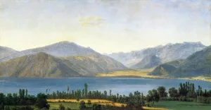 Mountains and a Lake by Jean-Joseph-Xavier Bidauld Oil Painting
