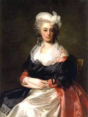 Portrait of a Lady by Jean-Laurent Mosnier Oil Painting