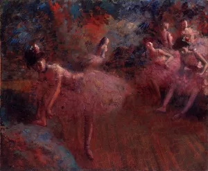 Dancers in Pink by Jean-Louis Forain Oil Painting