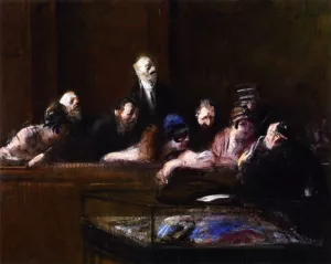 Scne de Tribunal, Pices Conviction by Jean-Louis Forain Oil Painting