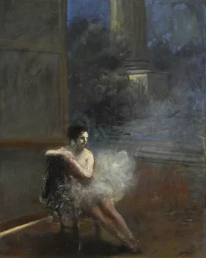 Seated Dancer by Jean-Louis Forain Oil Painting