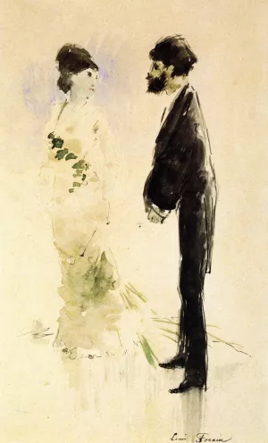 The Anxious Lover by Jean-Louis Forain Oil Painting