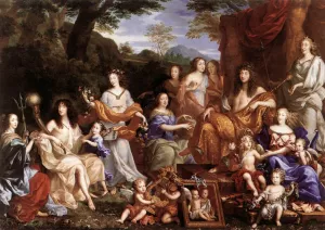 The Family of Louis XIV by Jean Nocret Oil Painting
