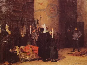 Funerailles de Guillaume le Conquerant by Jean-Paul Laurens Oil Painting