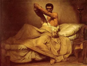 La Mort de Caton d'Utique by Jean-Paul Laurens Oil Painting