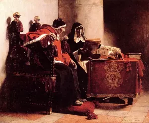 Le Pape et l'Inquisiteur, dit aussie Sixte IV et Toruemada by Jean-Paul Laurens Oil Painting