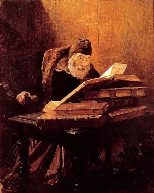 Le Vieux Savant ou L'Alchimiste by Jean-Paul Laurens Oil Painting