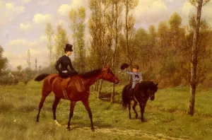 The Morning Ride by Jean Richard Goubie Oil Painting