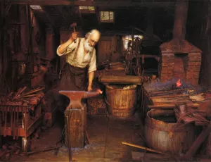 The Blacksmith by Jefferson David Chalfant Oil Painting