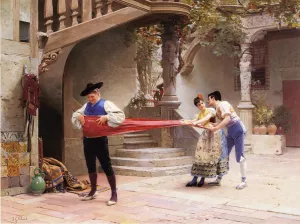 The Final Touch by Jehan Georges Vibert Oil Painting