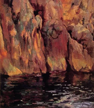The Grotto by Joaquin Mir y Trinxet Oil Painting