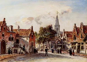 Rue De Village, Hollande' by Johan-Barthold Jongkind Oil Painting