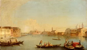 View of San Giorgio Maggiore Seen From The South, Venice by Johan Richter Oil Painting