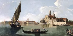 View of San Michele, Venice by Johan Richter Oil Painting