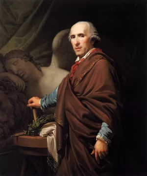 Portrait of Antonio Canova by Johann Baptist Ii Lampi Oil Painting