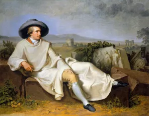 Goethe in the Roman Campagna by Johann Tischbein The Younger Oil Painting