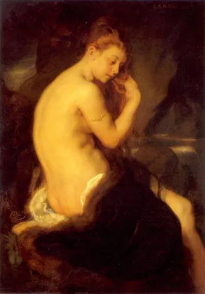 Sitzende Venus mit Pelzmantel by Johann Von Strasioipka Canon Oil Painting