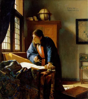 The Geographer Oil painting by Johannes Vermeer