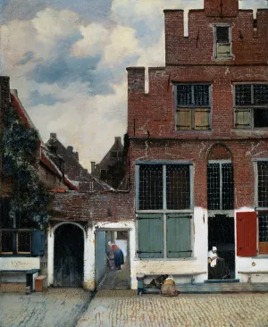 View of Houses in Delft, known as 'The Little Street' by Johannes Vermeer Oil Painting