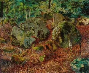 A Mossy Glen by John Atkinson Grimshaw Oil Painting