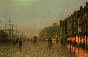 Liverpool from Wapping by John Atkinson Grimshaw Oil Painting
