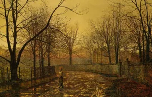 Sixty Years Ago by John Atkinson Grimshaw Oil Painting