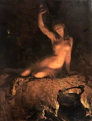 An Incantation by John Collier Oil Painting