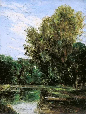 A Corner of Hampstead Ponds, London by John Constable Oil Painting