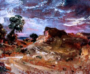 A Country Road and a Sandbank by John Constable Oil Painting