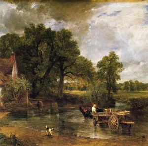 The Hay-Wain Detail by John Constable Oil Painting