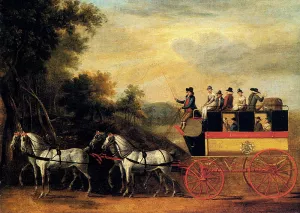 The London and Taunton Omnibus on the Open Road by John Cordrey Oil Painting