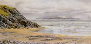 Caldy Island by John Edward Brett Oil Painting