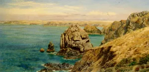 Mounts Bay Cornwall by John Edward Brett Oil Painting