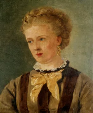 Portrait of Mary Brett by John Edward Brett Oil Painting