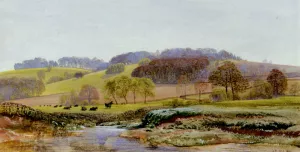 Springtime Near Morden by John Edward Brett Oil Painting