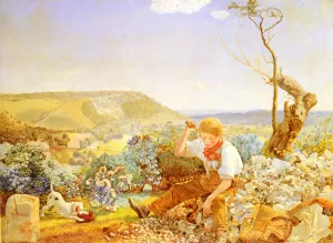 The Stonebreaker by John Edward Brett Oil Painting