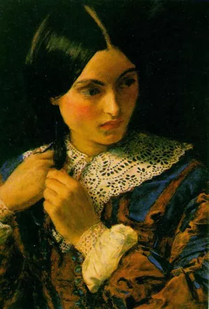 A Beauty Oil painting by John Everett Millais